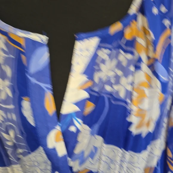 Anthropologie Blue and Yellow Wide Leg Jumpsuit - Picture 4 of 12